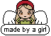 Mady by a girl badge